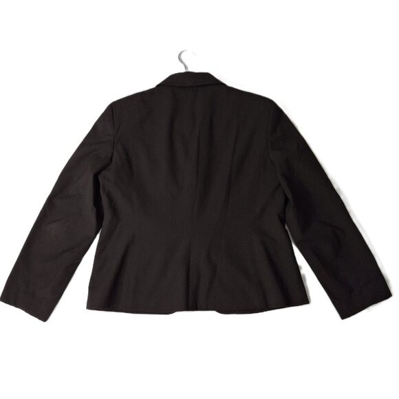 Michael Kors Womans Business Career Suit Blazer Jacket Sz 12 Matte Brown Fitted - Picture 11 of 16